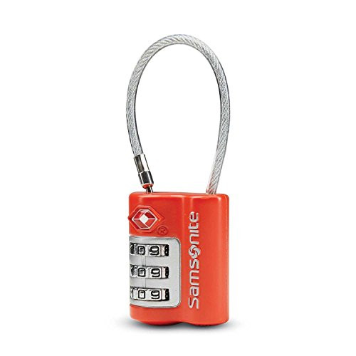 Samsonite Travel Sentry 3dial Combination Cable Lock Varsity Red One Size