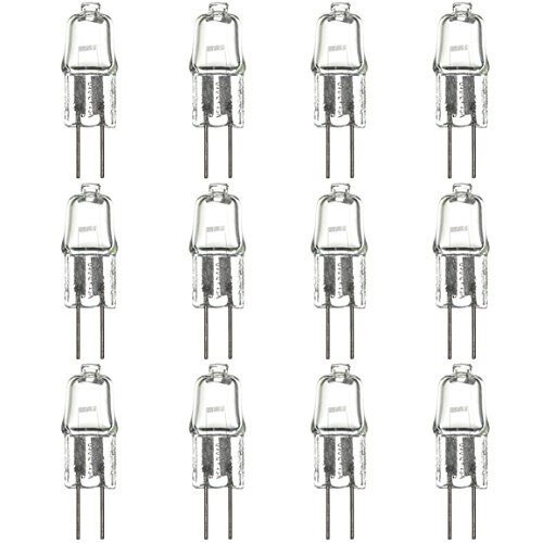 Sunlite Series Q10/CL/G4/12V/12PK Halogen 10W 12V Q10 Single Ended Capsule Light Bulbs, Clear Finish, 3200K Bright White Bi-Pin (G4) Base, 12 Pack