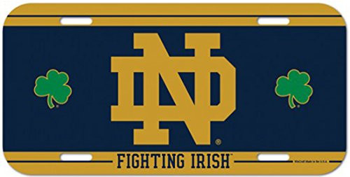 WinCraft Notre Dame Fighting Irish NCAA 6 x 12 Inch Plastic License Plate