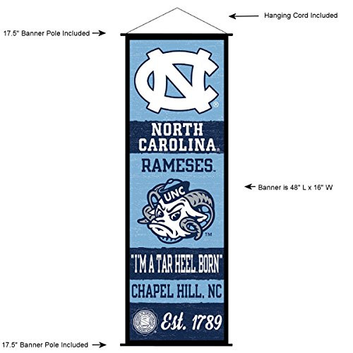 North Carolina Tar Heels Banner and Scroll Sign
