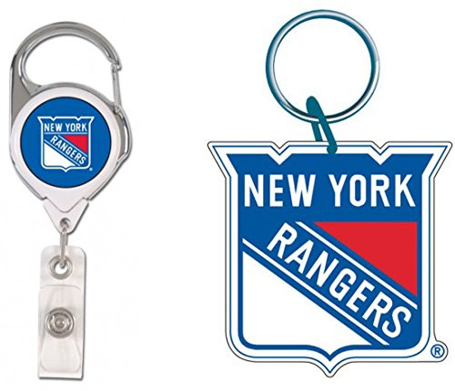NHL New York Rangers Premium Id Badge Reel and Key Ring Gift Set
