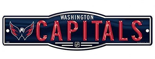 WinCraft NHL Washington Capitals 4x17 inch Plastic Street Sign