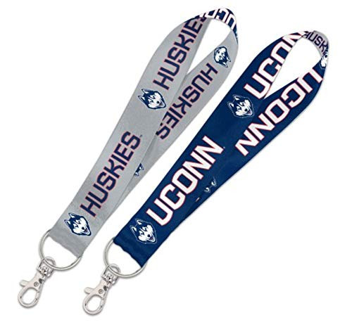 NCAA University Connecticut UCONN Huskies 1 Inch Lanyard Key Strap Metal Ring