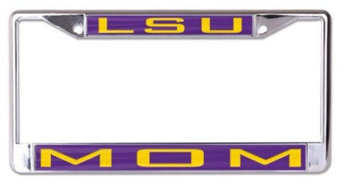 WinCraft NCAA Louisiana State University LSU Tigers 6 x 12 Inlaid AcrylicMetal License Plate Frame