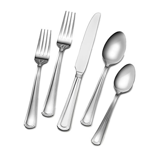 Gourmet Basics by Mikasa Universal Flatware 20Piece Stainless Steel Flaware Set Service for 4