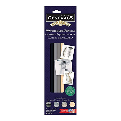 General Pencil Kimberly Watercolor Pencil Set 4 Neutral Colors 770BPN