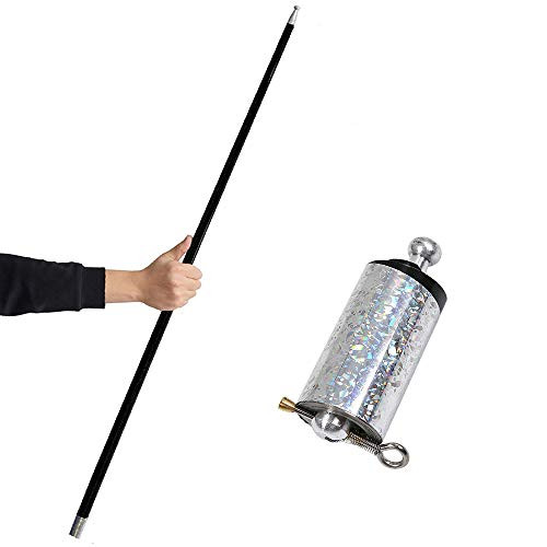 Enjoyer 59150cm Metal Appearing Cane Appearing Staff Magic Wand Stage Closeup Magic Trick Magician Cane Black