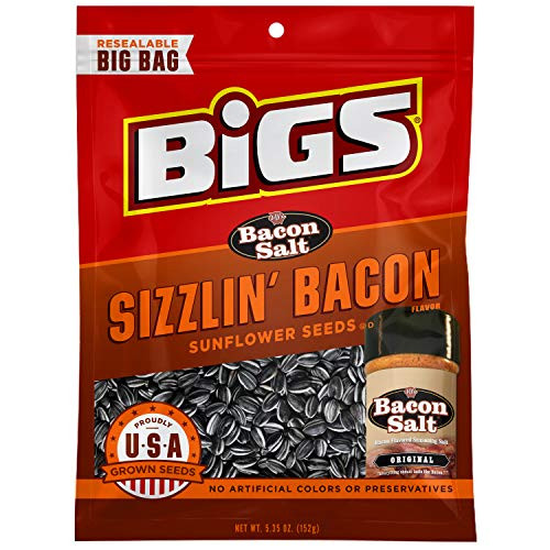 BIGS Sizzlin Bacon Sunflower Seeds 535oz Bag BIGS Sizzlin Bacon Sunflower Seeds 535oz Bag