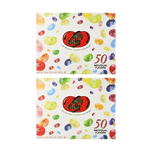 Jelly Belly 50Flavor Sampler Gift Box net 21oz Pack of 2