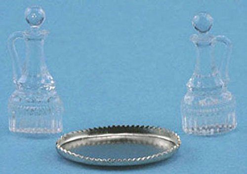 Chrysnbon Dollhouse Miniature Oil and Vinegar Cruets