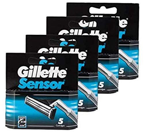 Gillette Sensor Cartridges 5Count Pack of 4 20 total cartridges