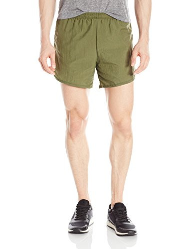 Soffe Mens Dri Running Shorts OD Green Small