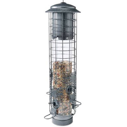 Audubon NA32431 Dragonfly SquirrelResistant Tube Bird Feeder Black