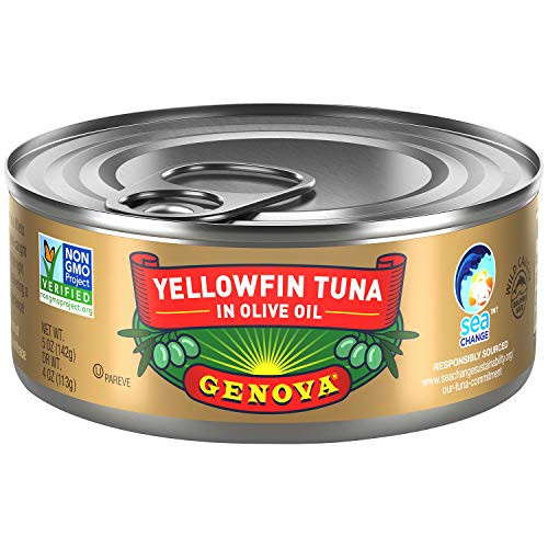 Genova Yellowfin Tuna in Pure Olive Oil 5 Ounce Pack of 24