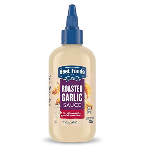 Best Foods Sauce For A Delicious Condiment Dip and Dressing Roasted Garlic Gluten Free Dairy Free No Artificial Flavors No HighFructose Corn Syrup 9 oz 10048001011950