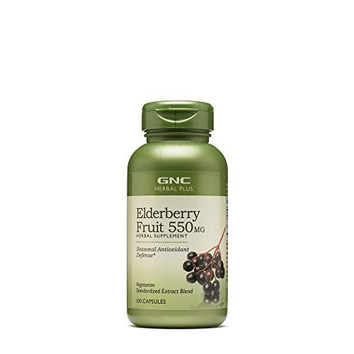 GNC Herbal Plus Elderberry Fruit 550mg Capsules 100 ea