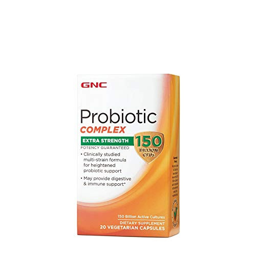 GNC Probiotic Complex Extra Strength with 150 Billion CFUs 20 Capsules Daily Probiotic Support