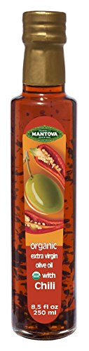 Mantova Chili Organic Extra Virgin Olive Oil 85Ounce Bottles Pack of 3 Organic chili natural flavor