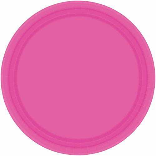 Amscan Disposable Round Dinner Paper Plates Tablewear Party Supplies 105 Pink