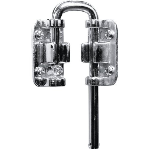 Defender Security U 9846 PrimeLine Loop Sliding Door Lock Steel Nickel Plated 118