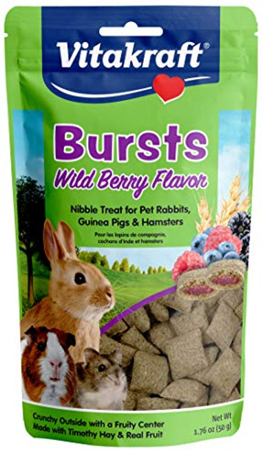 Vitakraft Bursts Wild Berry Flavor Treats for Rabbits Guinea Pigs Hamsters 176 oz Brown Vitakraft Bursts Wild Berry Flavor Treats for Rabbits Guinea Pigs Hamsters 176 oz Brown
