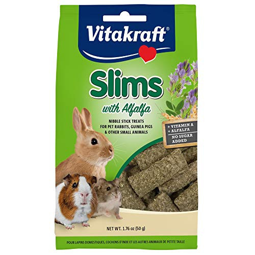Vitakraft Slims with Alfalfa Rabbit Guinea Pig Small Animal Nibble Stick Treat 176 oz Vitakraft Slims with Alfalfa Rabbit Guinea Pig Small Animal Nibble Stick Treat 176 oz