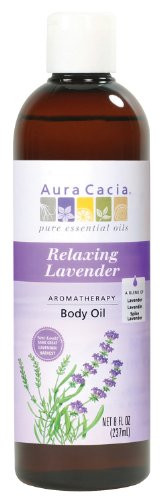 Aura Cacia Body Oil Relaxing Lavender 8 Fluid Ounce Pack of 2