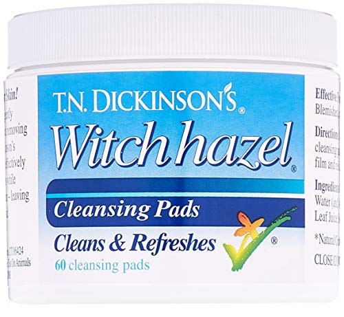 TN Dickinsons Hazelets Witch Hazel Pads  60 Ea