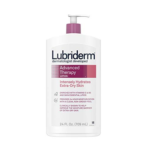 Lubriderm Advanced Therapy Moisturizing Lotion with Vitamins E and B5 Deep Hydration for Extra Dry Skin NonGreasy Formula 24 fl oz