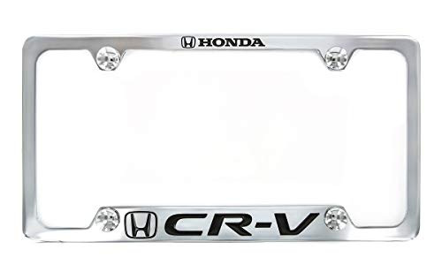 Honda CRV Chrome Plated Metal Bottom Engraved License Plate Frame Holder
