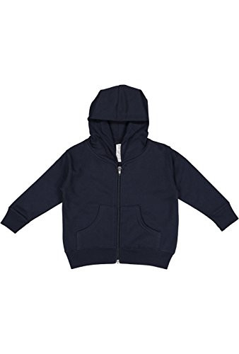 RABBIT SKINS Toddler FullZip Fleece Hooded Sweatshirt Navy 4T Medium