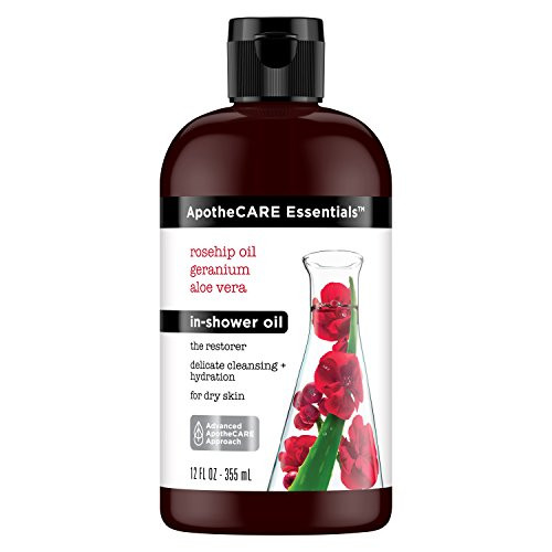ApotheCARE Essentials The Restorer InShower Oil Rosehip Oil Geranium Aloe Vera 12 oz