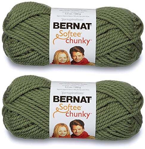 2Pack  Bernat Softee Chunky Yarn Forest Single Ball