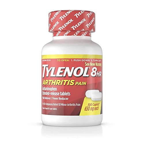 Tylenol Arthritis Pain 250 Caplets Bottle 650mg Acetaminophen