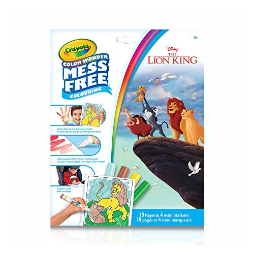 Crayola Disney The Lion King Color Wonder Mess Free Coloring  18 Pages and 4 Mini Markers