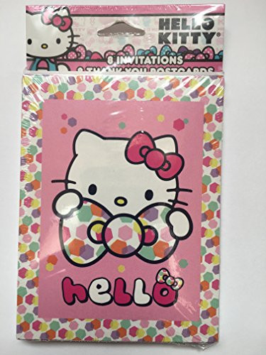 Hello Kitty Party Invitations w Envelopes Thank You Postcards and Checklist