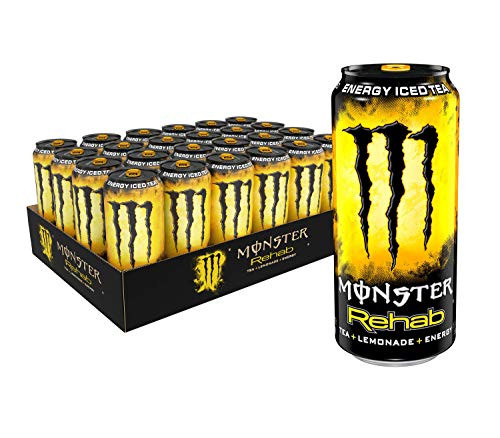 Monster Rehab Tea  Lemonade  Energy Energy Iced Tea 155 Ounce Pack of 24