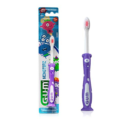 GUM Monsterz Kids and Toddler Toothbrush Soft Ages 2 1 Count Pack of 6