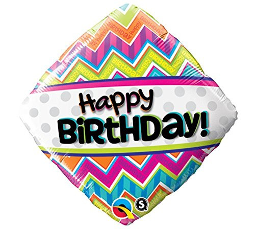 PIONEER BALLOON COMPANY Bday Chevron Patterns Foil Balloon 18 Multicolor PIONEER BALLOON COMPANY Bday Chevron Patterns Foil Balloon 18 Multicolor
