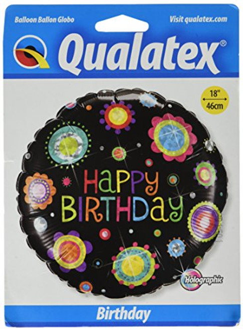 PIONEER BALLOON COMPANY Bday Funky Dots Foil Balloon 18 Multicolor PIONEER BALLOON COMPANY Bday Funky Dots Foil Balloon 18 Multicolor
