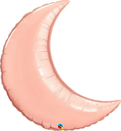 Pioneer Balloon Company 35 Qualatex Crescent MoonRose Gold Foil Balloon Multicolor