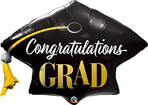 Qualatex 41 Congratulations Grad Stars Foil Balloon Multicolor