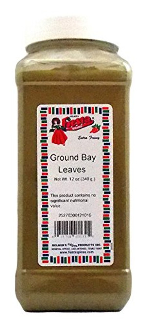 Bolners Fiesta Extra Fancy Ground Bay Leaves 12 Oz Bolners Fiesta Extra Fancy Ground Bay Leaves 12 Oz