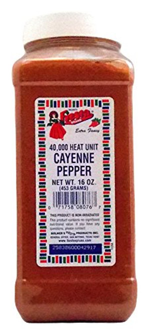 Bolners Fiesta Extra Fancy Cayenne Pepper 40000 HU 16 Oz Bolners Fiesta Extra Fancy Cayenne Pepper 40000 HU 16 Oz