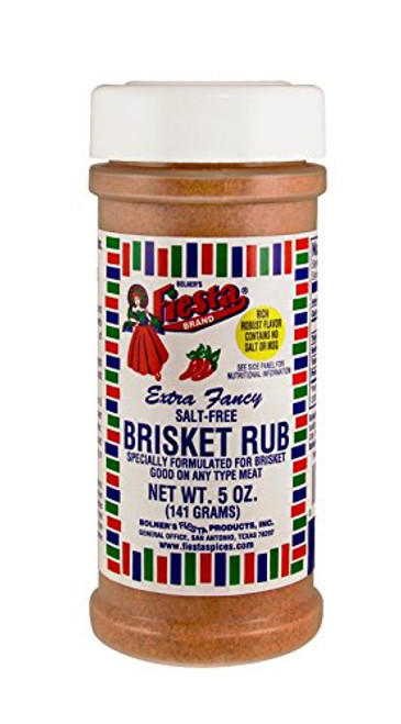 Bolners Fiesta Extra Fancy SaltFree Brisket Rub 5 Ounces Bolners Fiesta Extra Fancy SaltFree Brisket Rub 5 Ounces