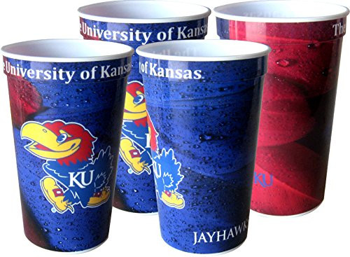 Westrick Kansas Jayhawks 22 oz Souvenir Cups  4pkg