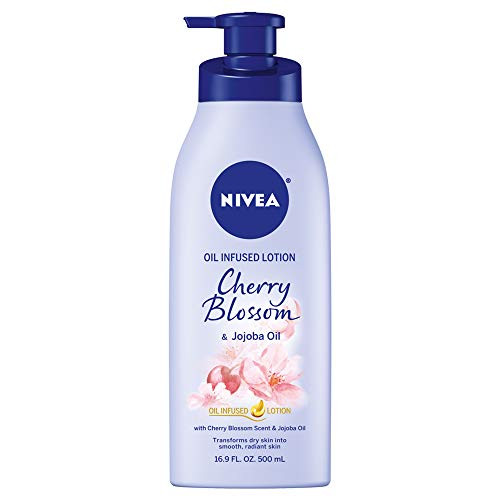 NIVEA Cherry Blossom and Jojoba Oil Infused Body Lotion 24 Hour Moisture for Dry Skin 169 fl oz Pump Bottle NIVEA Cherry Blossom and Jojoba Oil Infused Body Lotion 24 Hour Moisture for Dry Skin 169 fl oz Pump Bottle