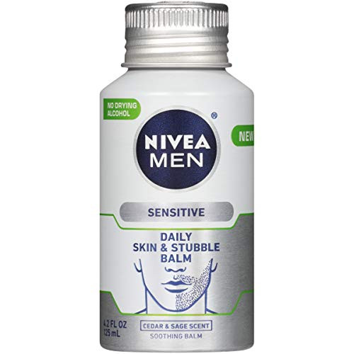 NIVEA Men Sensitive Skin  Stubble Balm  Mens Face Lotion for Before and After Shave  42 Fl Oz Bottle