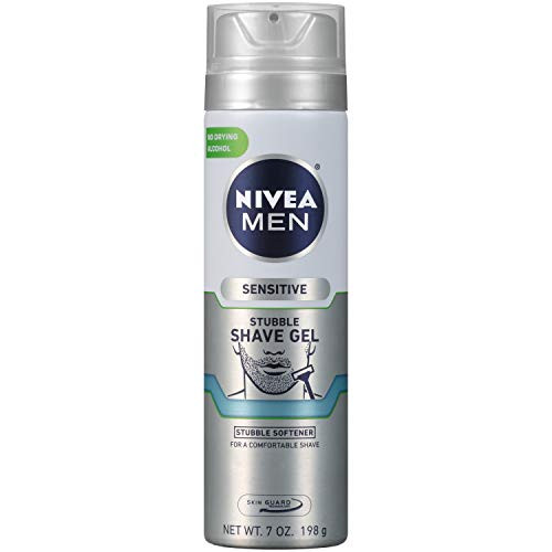 NIVEA Men Sensitive Skin  Stubble Shave Gel  with Beard Softener For Men  7 Oz Can