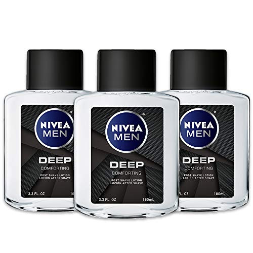 NIVEA Men DEEP Comfort Post Shave Lotion  Soothe Shave irritation  33 fl oz Bottle Pack of 3